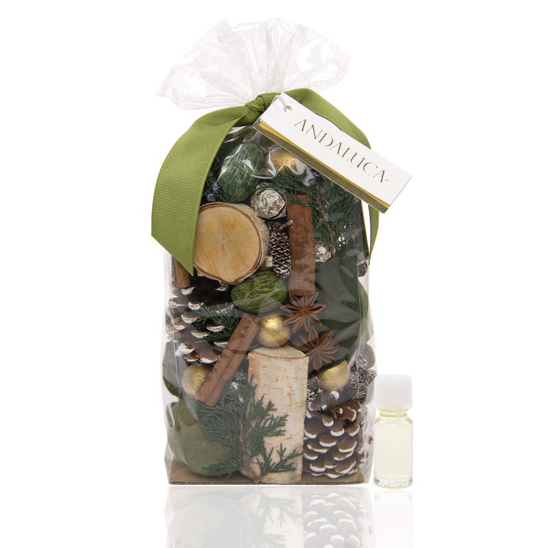 ANDALUCA Evergreen Pine Scented Potpourri | Made in California | 20 oz Bag + Fragrance Vial - Image 1